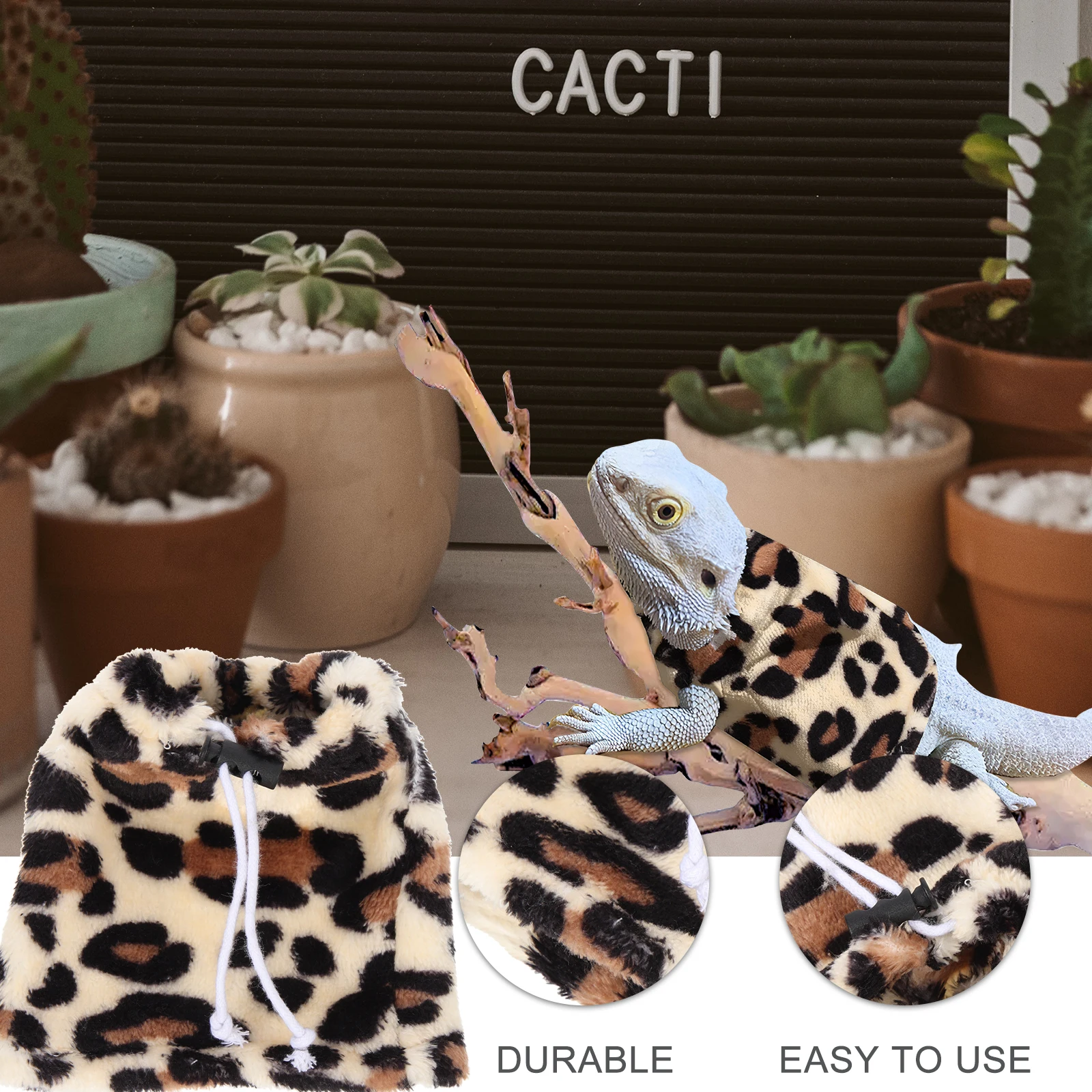 

Charming Reptile Small Clothing For Lizards Bearded Dragon Outfit Cotton Fabric Outdoor Stylish Accessories