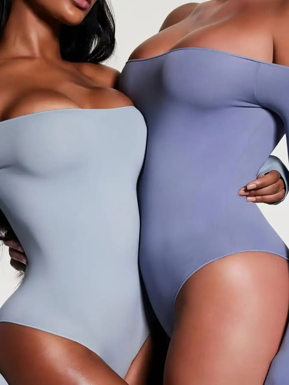 

Kardaian Sle oulder Bared Long Sve T-irt Close Fitting Soft Cotton Candy Feel Base irt Wrap around Skirt