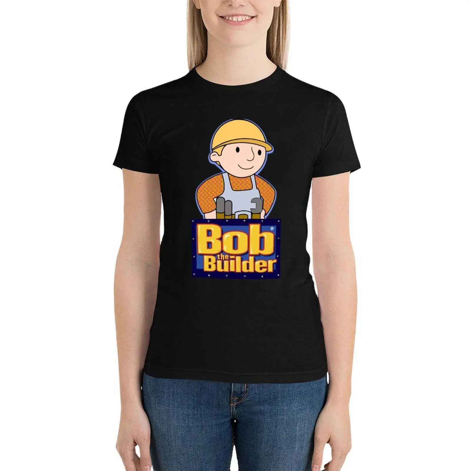 

Bob The Builder Confident T-Shirt Short sleeve tee tees funny Women's clothing