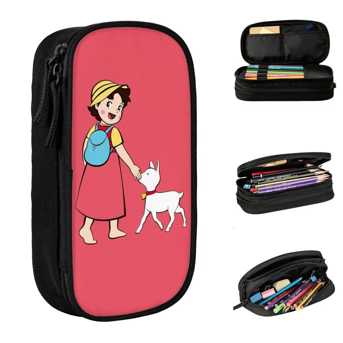 

Heidi And Litle Goat Pencil Case Pencilcases Pen for Big Capacity Bags School Supplies Cosmetic Stationery