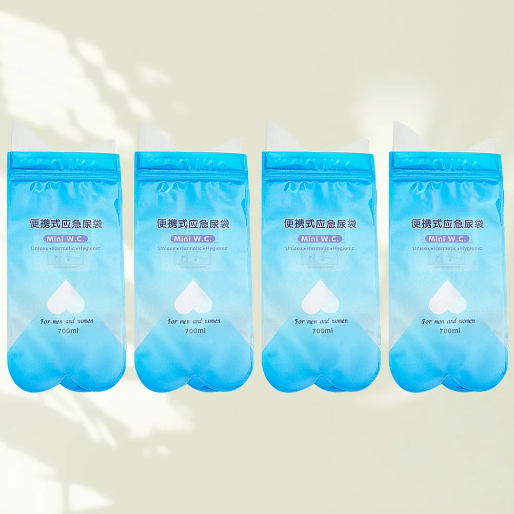 

4Pcs Portable Urine Bag Car Disposable Emergency Urinal for Motion Sickness Travel Camping Outdoor Survival Traffic