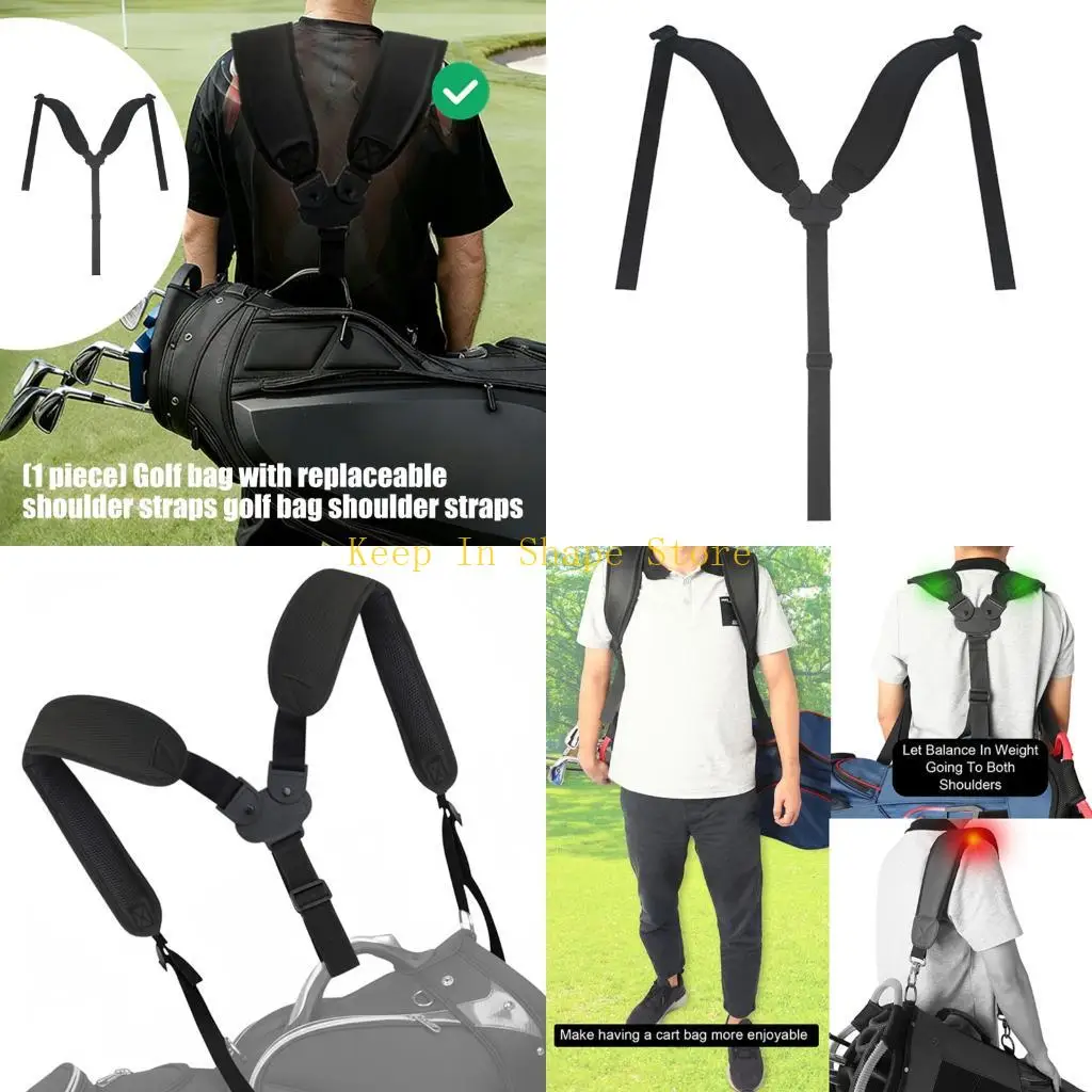 

U1JC Ergonomic Premium Golf Bag Shoulder Strap Polyester Texture Suitable for Comfortable Carrying and Quick Installation