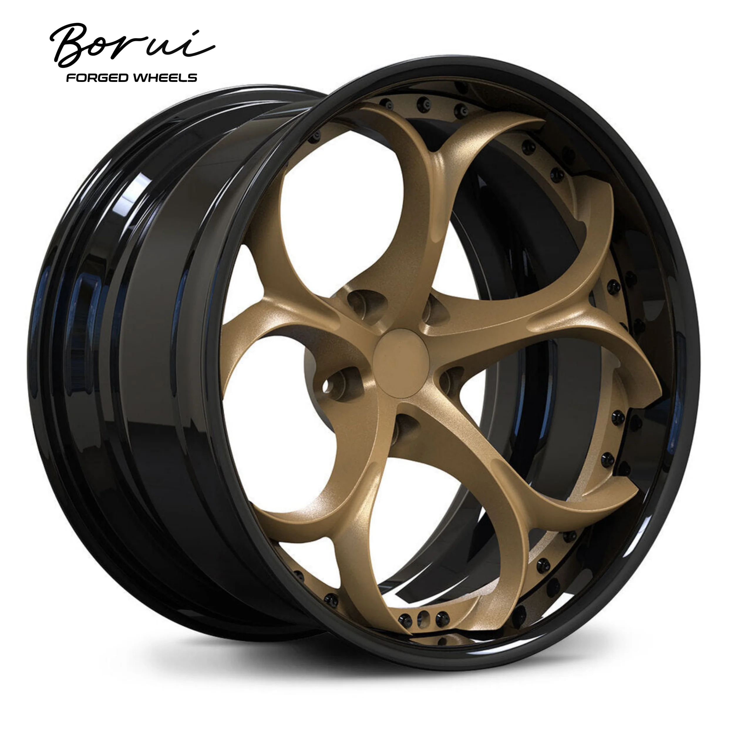 Borui Forged Wheels Custom Classic Racing Car Wheels 18-28 Inch Three And Two Piece Forged Alloy Wheels Direct From Factory