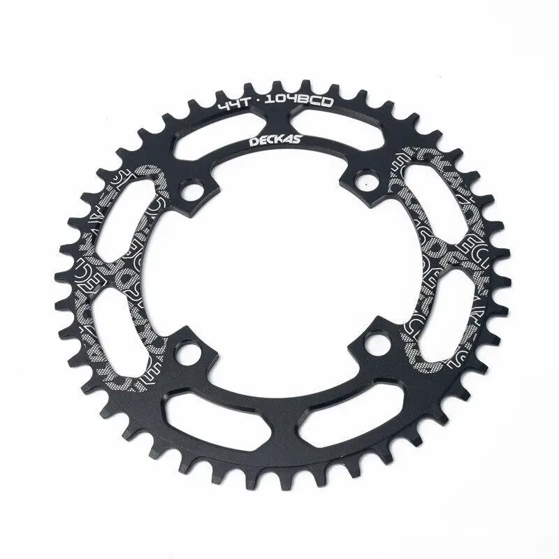 DECKAS 40T/42T/44T/46T/48T/50/52T Chainwheel MTB Crankset Aluminum104BCD Round Narrow Wide Chainring  Bicycle Accessories