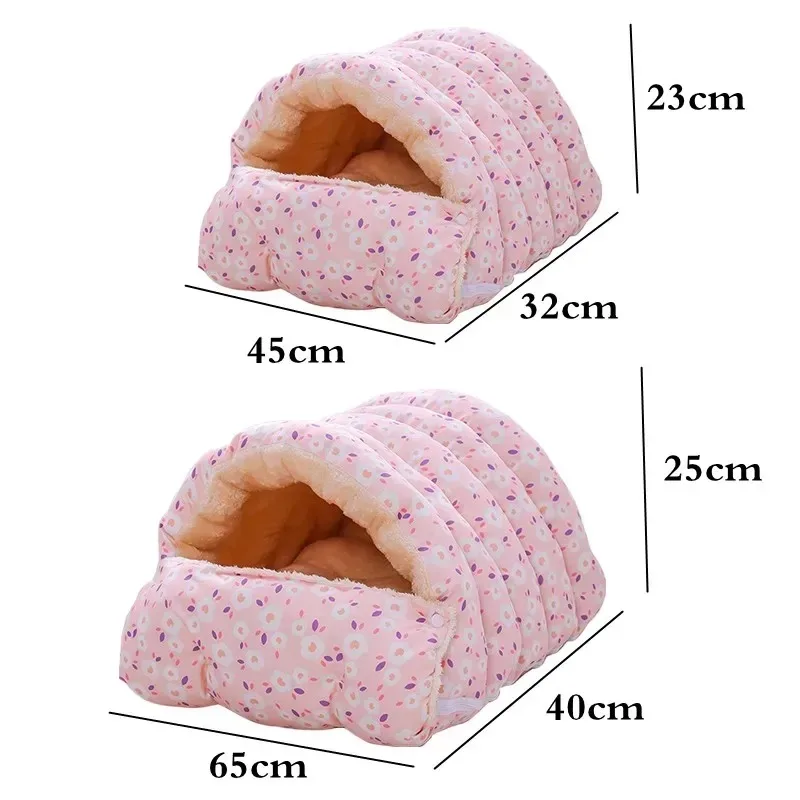 Cats Bed for Winter Puppy Warm Pet Supplies Plush Accessories Fluffy Accessory Houses and Habitats Goods Products Puppy Kitten