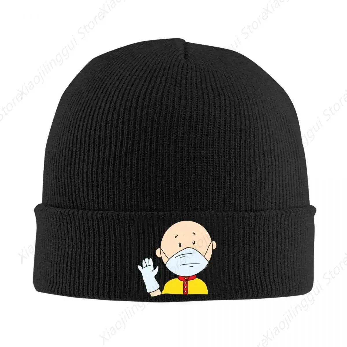 Quarantine Caillou Bonnet Hats Beanie Hats Pattern Knit Hat Autumn Street Y2K Female Male Outdoor Sport Elastic Caps