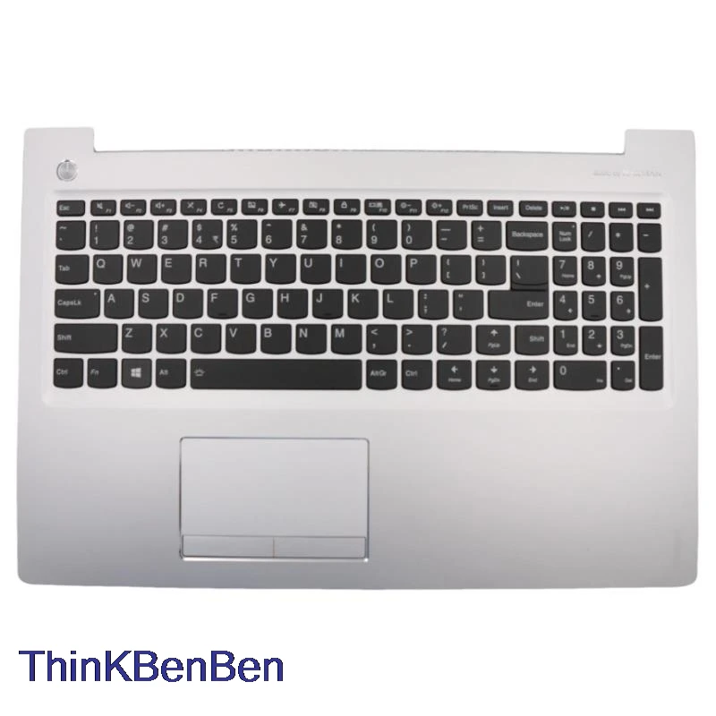 US English Silver Keyboard Upper Case Palmrest Shell Cover For Lenovo Ideapad 310 510 15 15IKB 15ISK 5CB0M31073