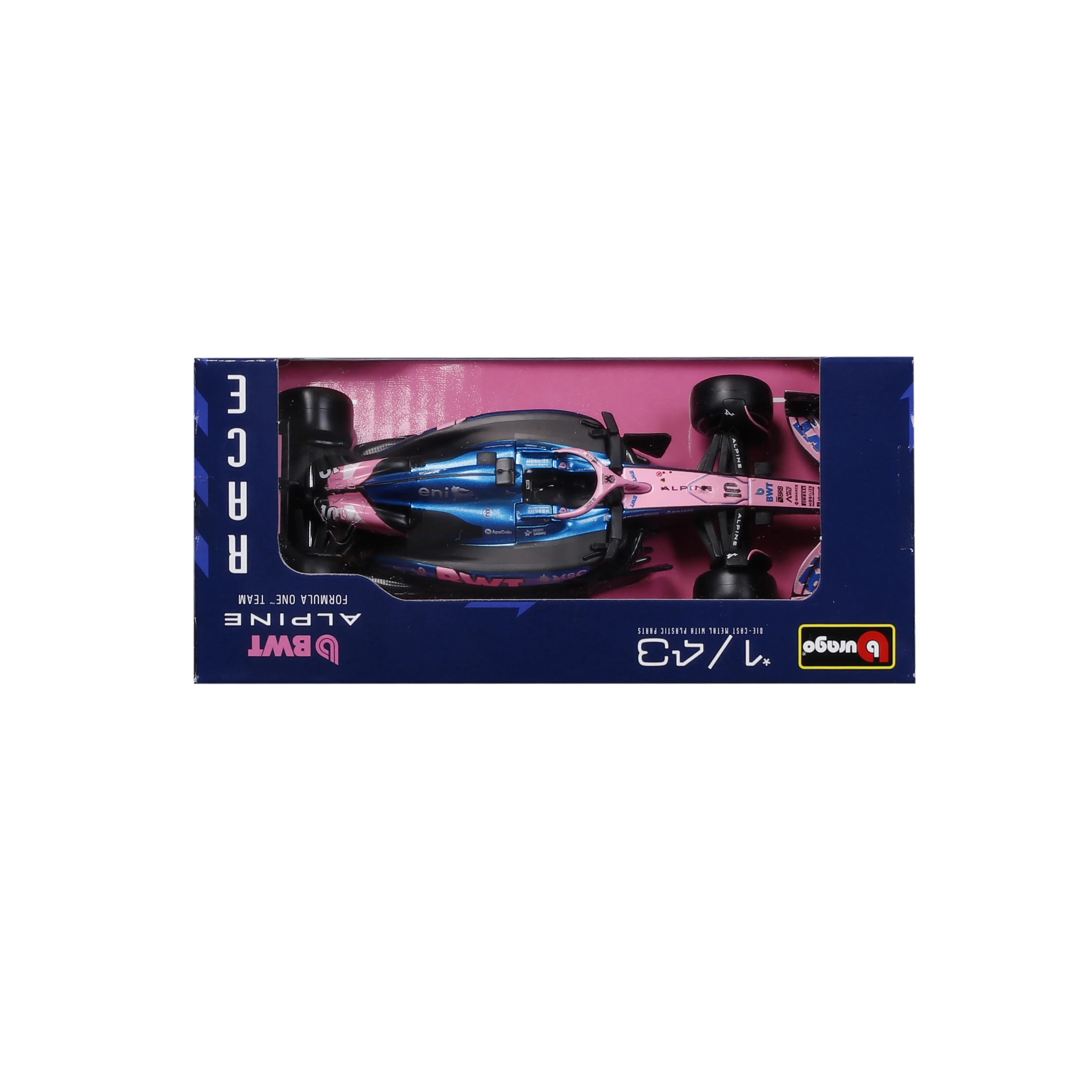 Bburago 1:43 BWT Alpine F1 A525 2025 Formula 1 Alloy Diecast Model Car #10 Pierre Gasly #43 Franco Colapinto Collectible Toy Gif