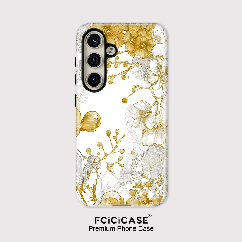 Чехол для телефона Fcicicase с цветочным принтом для Samsung Galaxy A36 A36 A36 A36 A36 A66, двухслойный противоударный матовый силиконовый чехол