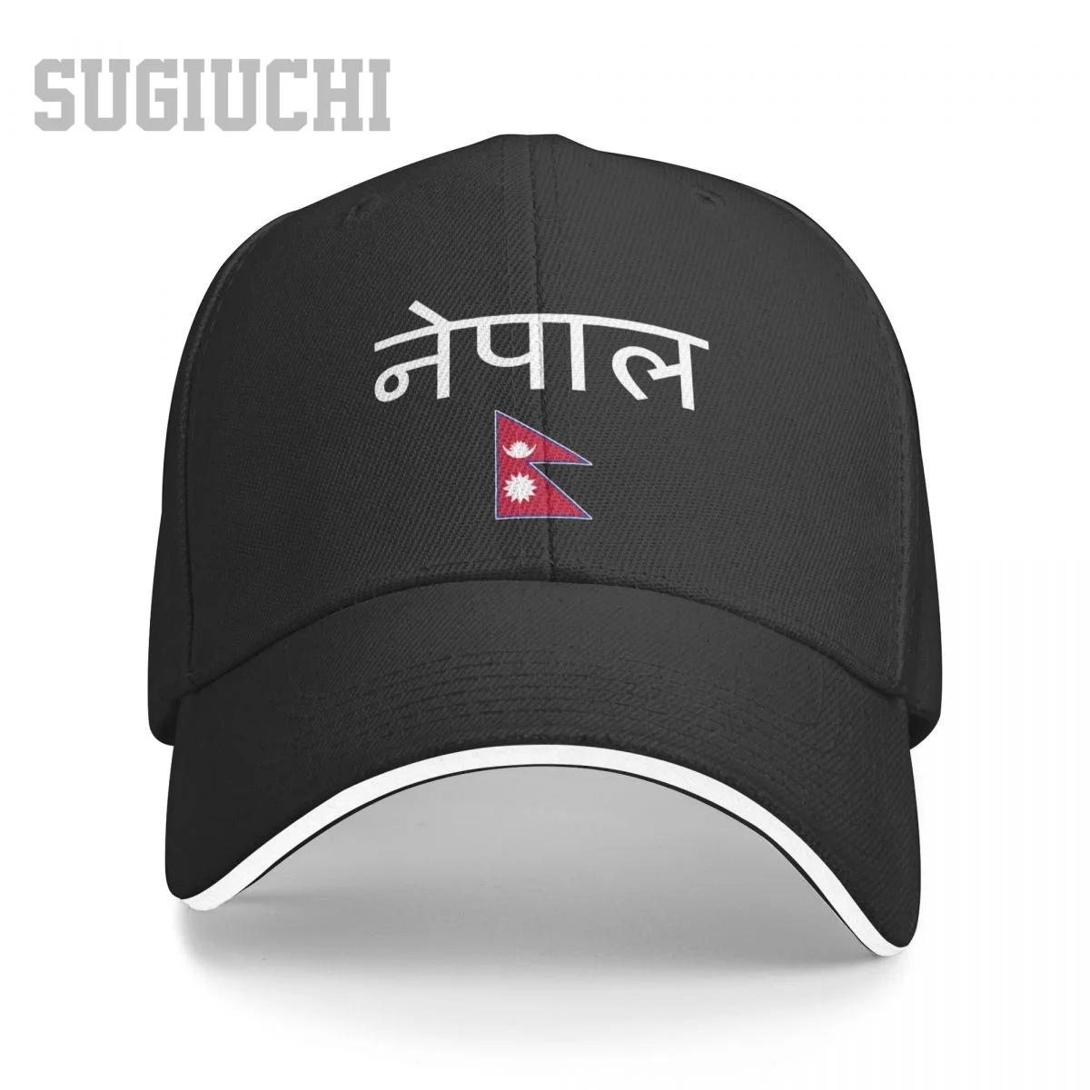 Unisex Sandwich Nepal Flag And Font Baseball Cap Men Women Hip Hop Caps Snapback Golf Hat Fishing