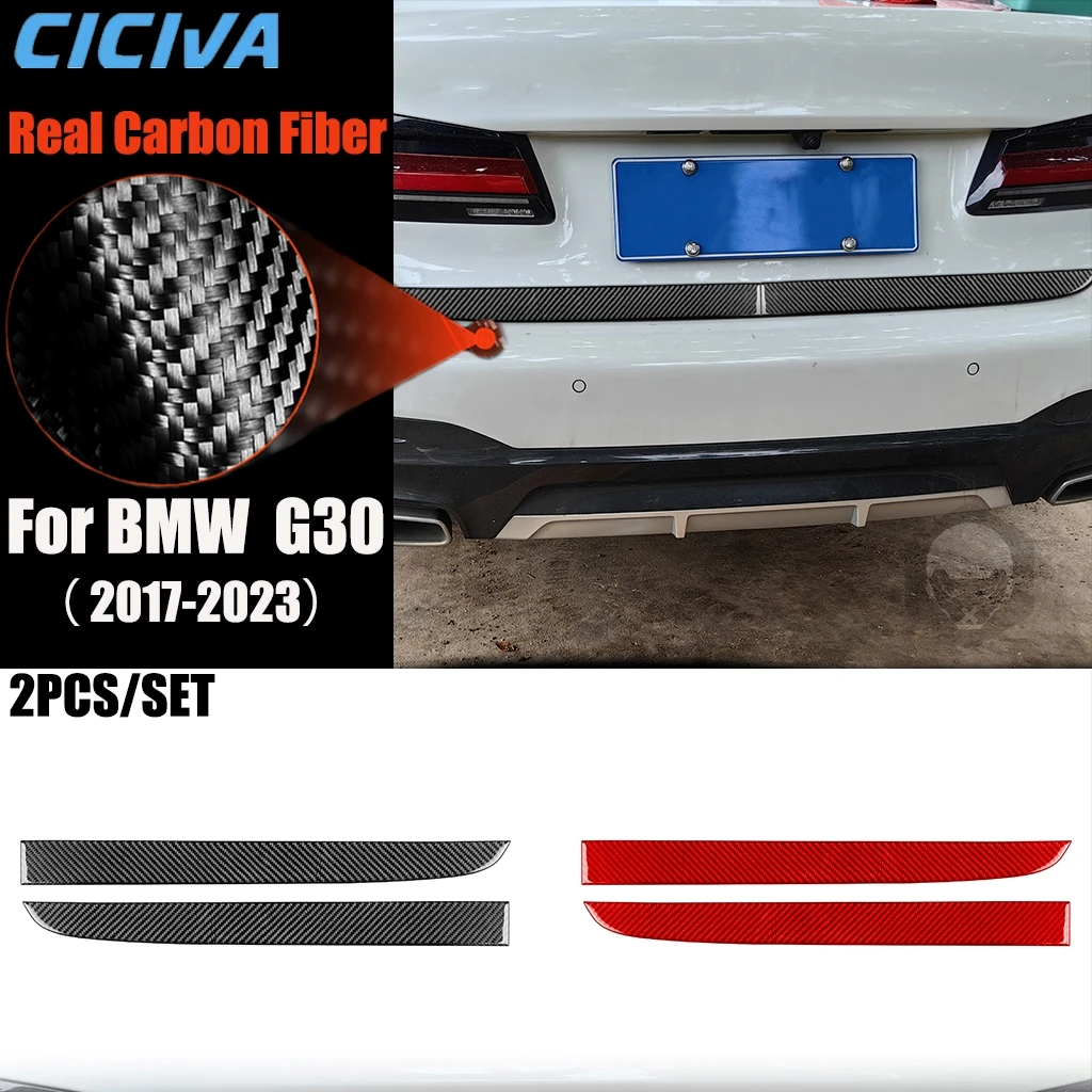 

Carbon Fiber Car Accessories Trunk Decorative Panel Modified Exterior Trim Cover Soft Sticker For BMW 5 Series G30 2016-2023