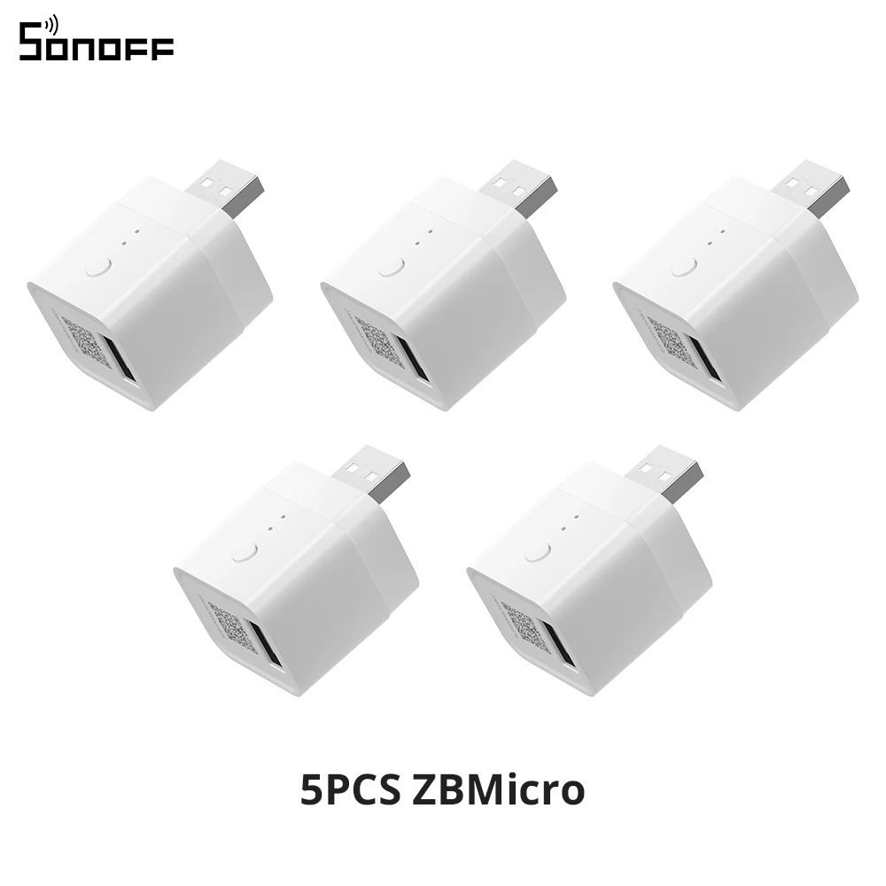 SONOFF ZBMicro Zigbee Micro USB Smart Adapter 1-10PCS Snel opladen Brede zenddekking Spraakbesturing eWeLink Alexa Google