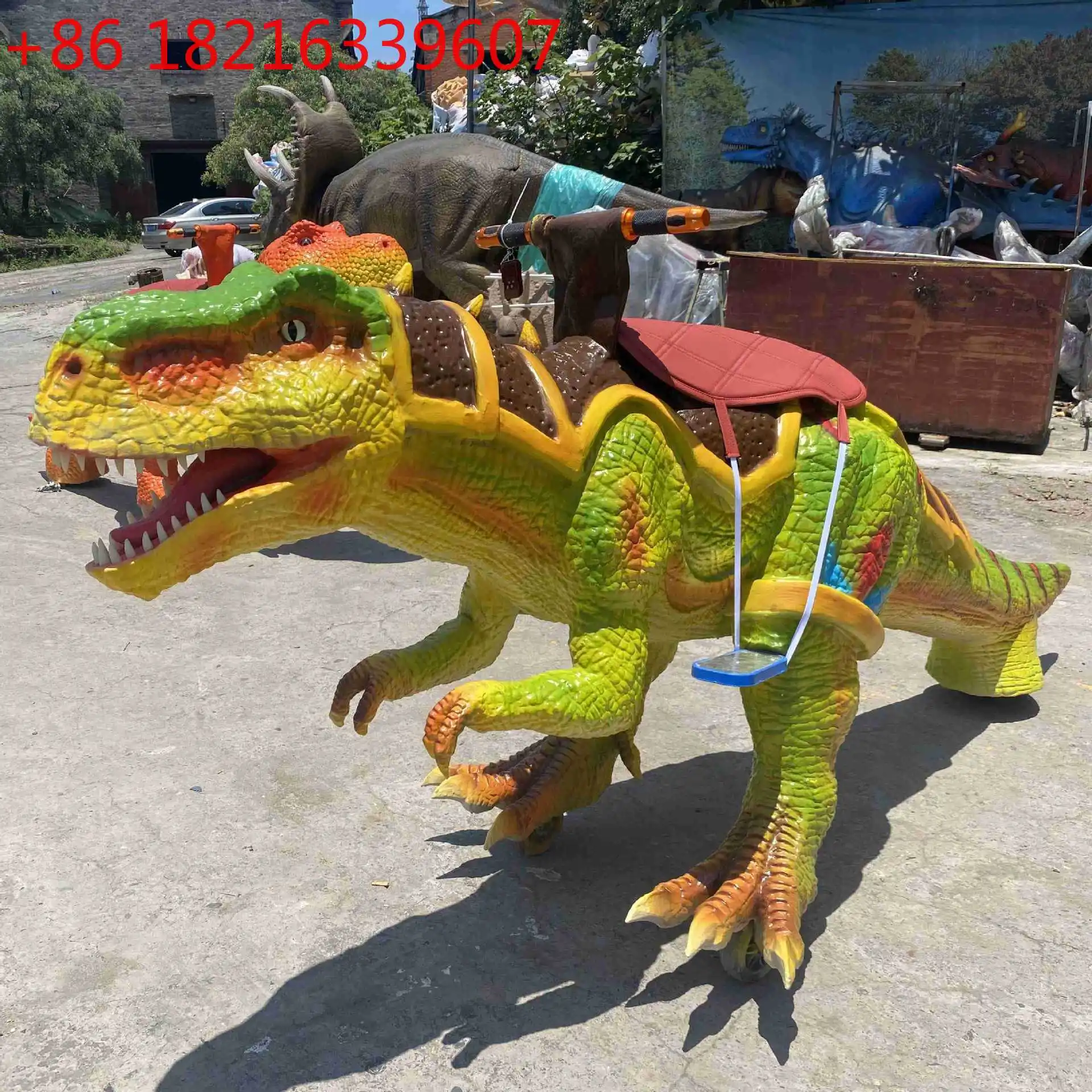 YAO large cycling dinosaur electric car three-wheeled sports car shopping mall amusement