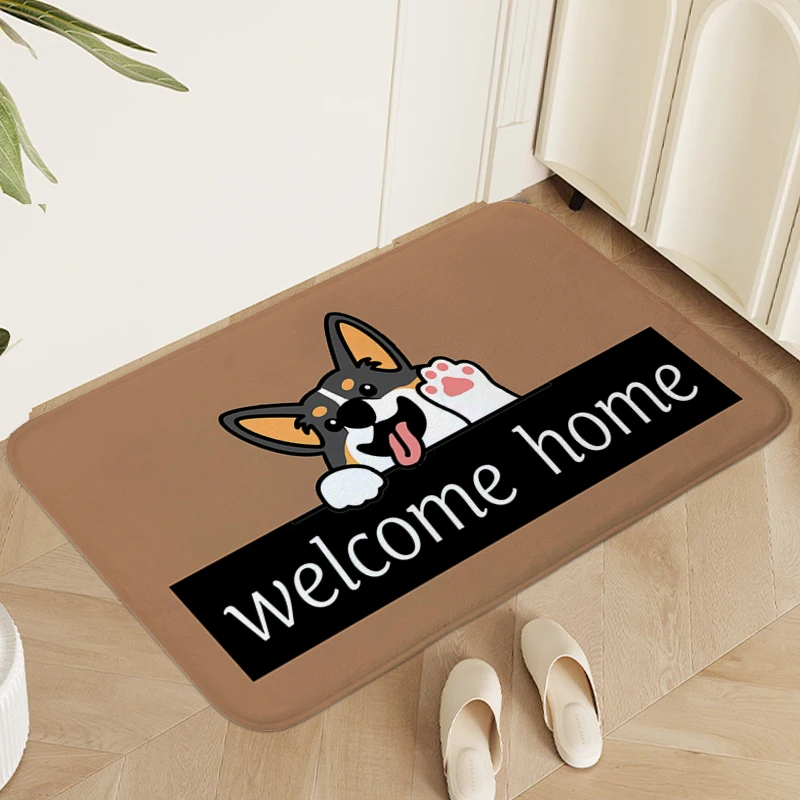 

Welcome Mat Cat Cute Rug for Bedroom Soft Livng Room Floor Carpet Anti Slip Room Decorating Items Funny Doormat Entrance Door