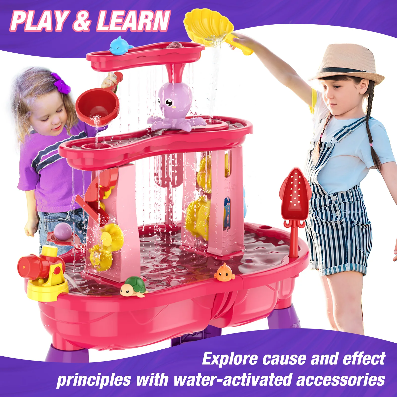 Children's Beach Toys Outdoor Garden Bunker Set Summer Beach Children Parent-child Interactive Toy Splash Sand Table Water Toys