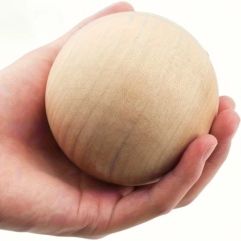 4/8pcs Wooden Balls and Beads, Unfinished Wooden Bead Balls for Handicrafts, DIY Projects, Home Decoration Beads (Beads)