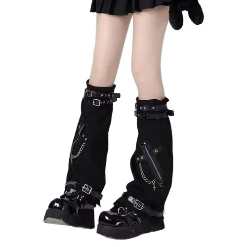 Imagen 1 del producto Nuevas Botas de Calzón Ajustables de Cuero con Hebilla Estilo Gótico Retro Harajuku Punk Y2K para Mujer 2026