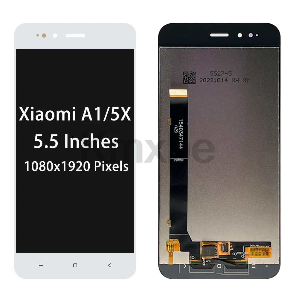 LCD kualitas tinggi 5.5 inci, rakitan Digitizer layar sentuh untuk Xiaomi Mi A1 5X dengan bingkai untuk pengganti LCD MDG2 MDI2