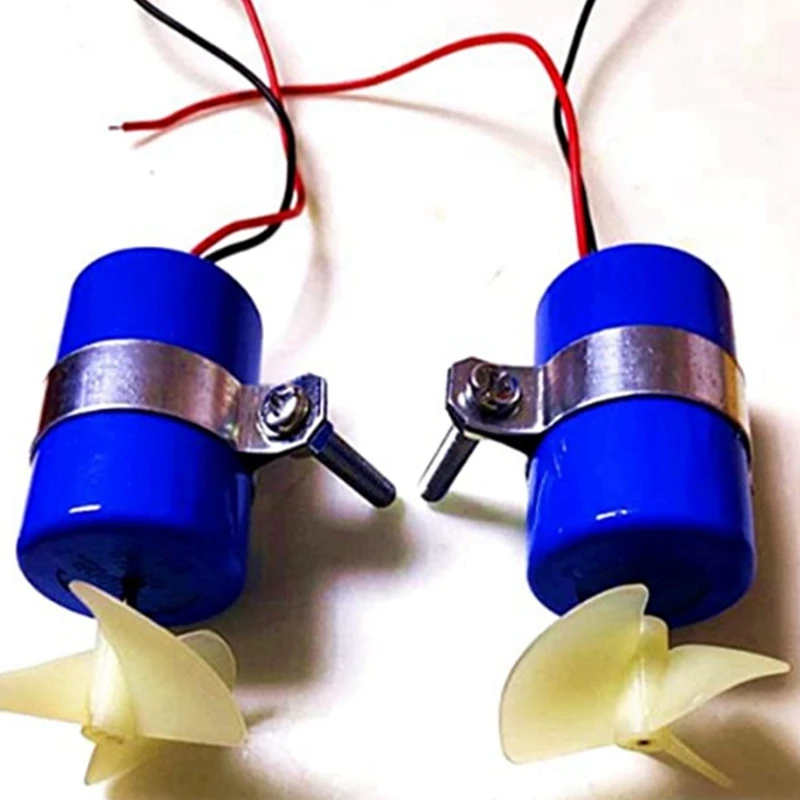 1 par rc jet barco motor subaquático propulsor 7.4v 16800rpm cw ccw hélice de 3 lâminas para diy micro-lov robô rc isca substituição