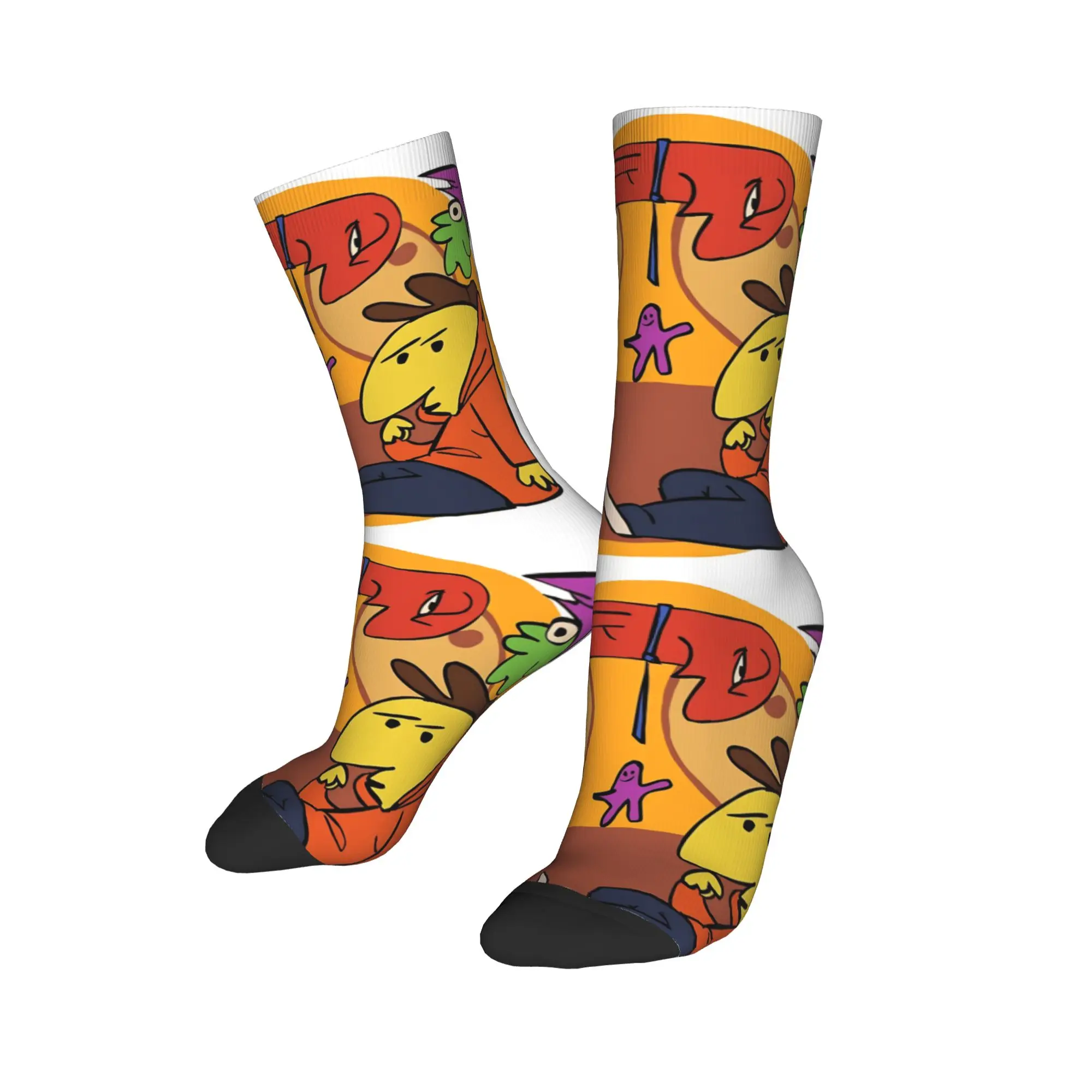 Meias de amigos sorridentes design meias da moda outono meias antiderrapantes meias macias de corrida masculinas