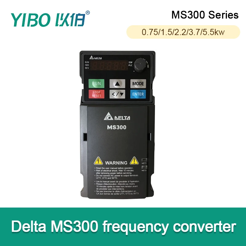 Delta MS300 Variable Frequency Drive VFD Inverter 0.75KW 1.5KW 2.2KW 3.7KW 5.5KW AC Motor Drive Replace VFD-M