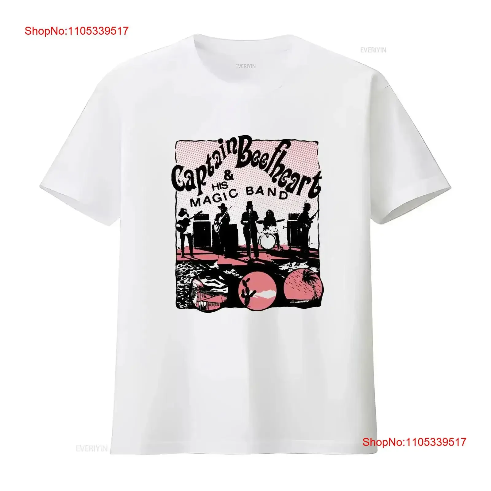 Captain Beefheart And His Magic Band T-shirt classique blanc S 5XL BY1711 manches longues vintage délavé streetwear homme