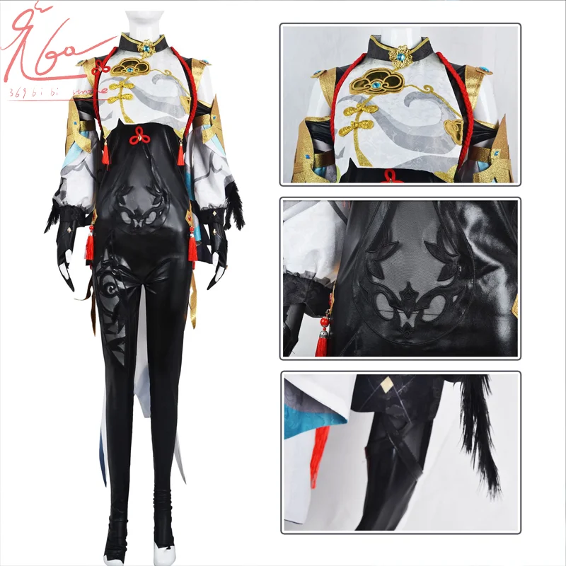 Jogo Genshin Impact Genshin Impact Shenhe Cosplay Macacão Peruca Shen Ele Genshin Trajes De Batalha Cosplay Anime Roupas