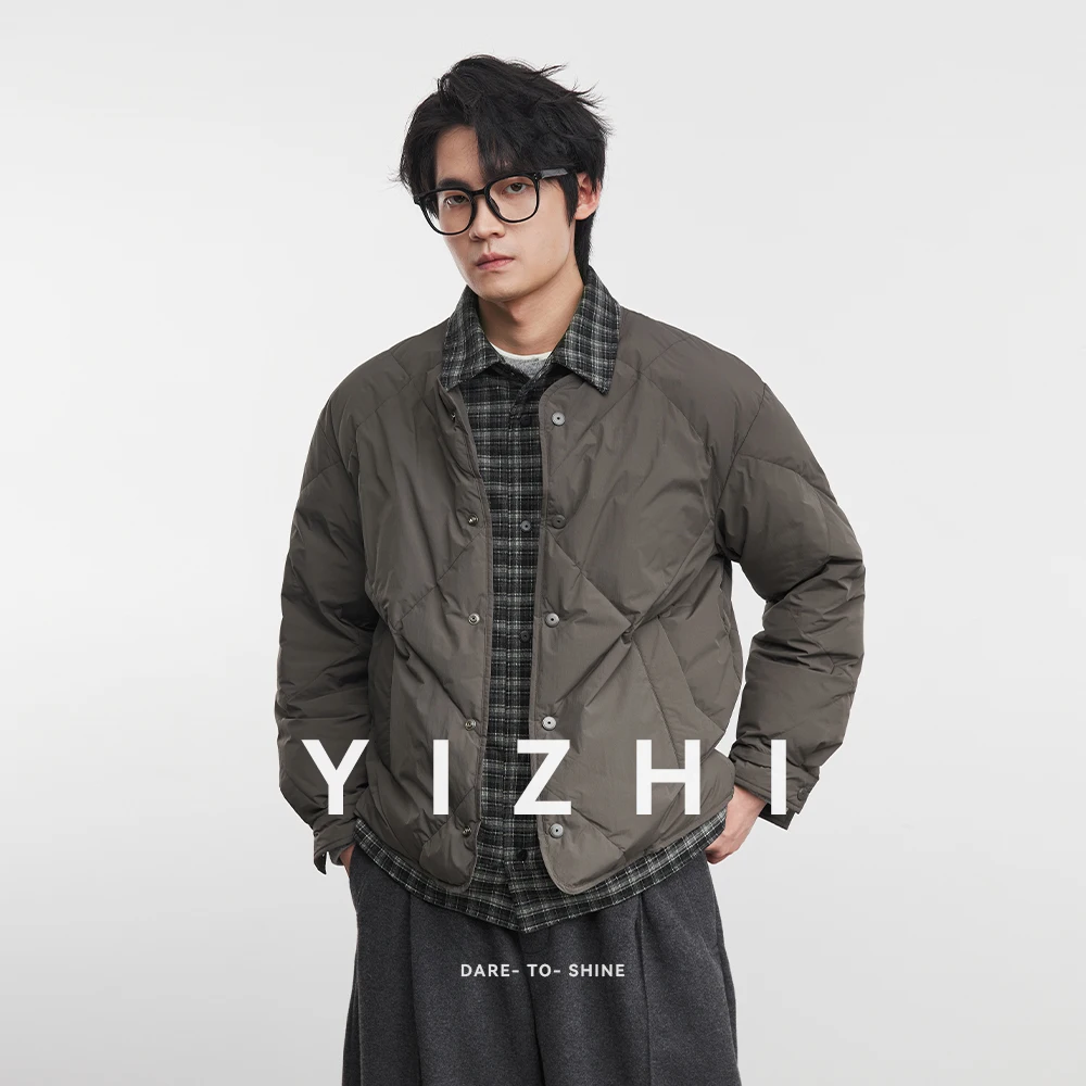 أزياء الرجال 90% الأبيض بطة أسفل فو قطعتين منقوشة المرقعة التلبيب أسفل سترة 2025 الشتاء الرجال ملابس خارجية دافئة سترة