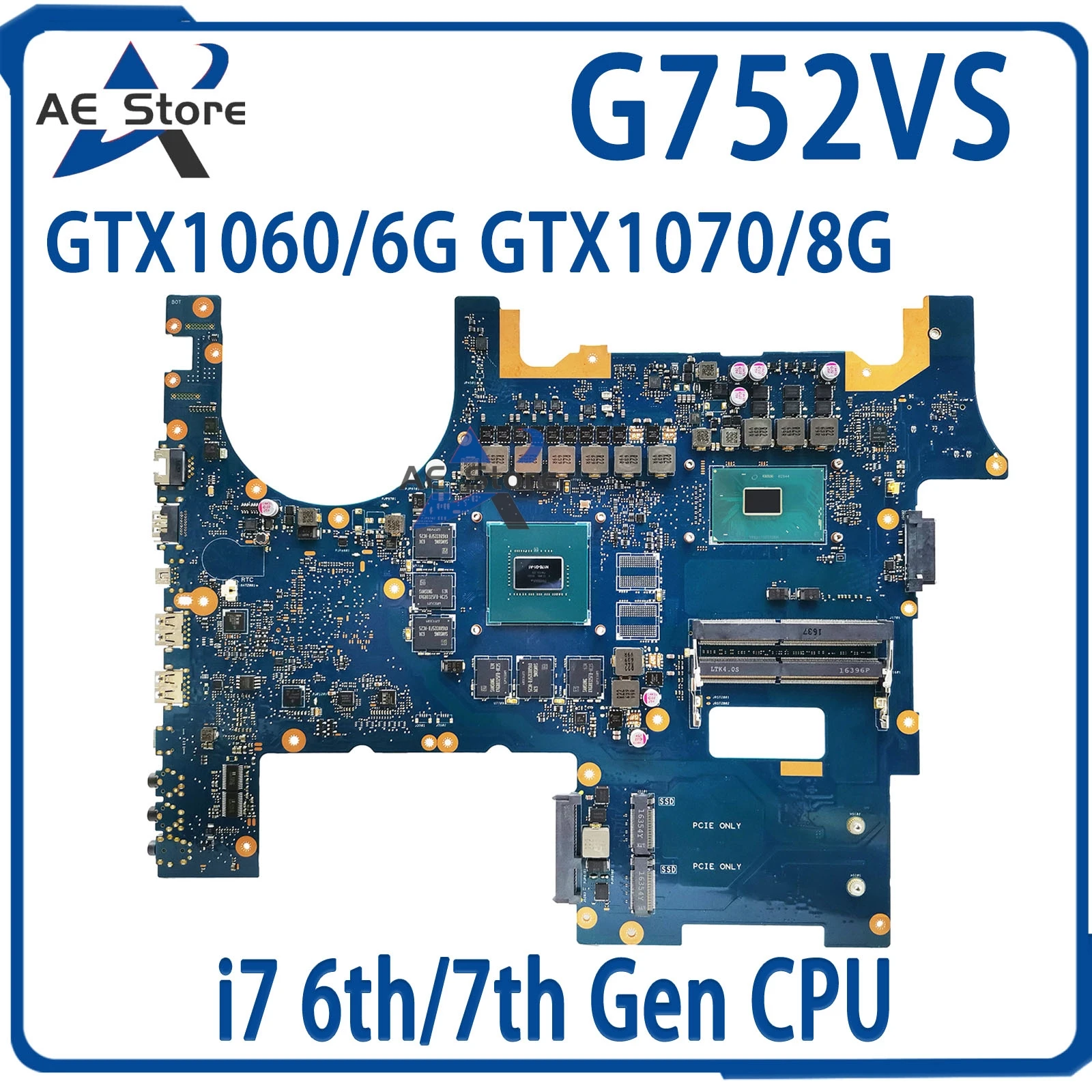 

Материнская плата для ноутбука G752VS G752VM G752VSK i7 6th/7th GTX1060/6G GTX1070/8G DDR4