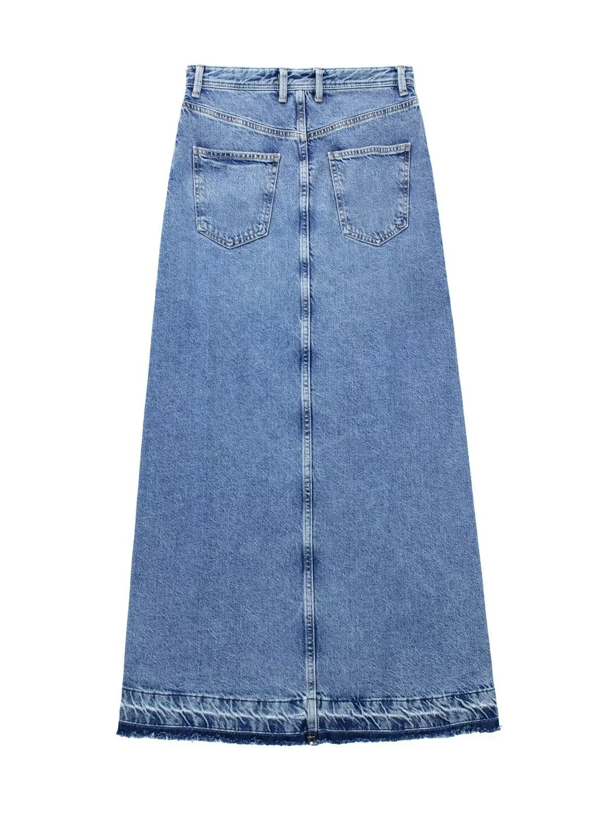High Waist Slit Design Women's Skirt Cross-Border Style Youthful Casual Everyday Wear PVC Fabric Cotton  Batwing Shape