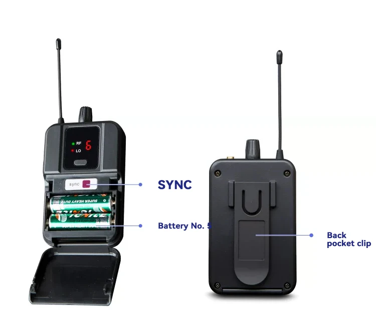 Paulkitson EM-D04 Drahtloses In-Ear-Monitoring-System Drahtloses Bühnen-Return-IEM UHF 4-Kanal 600-937MHz 4 Empfänger für Live-Bühnen – Detail 12