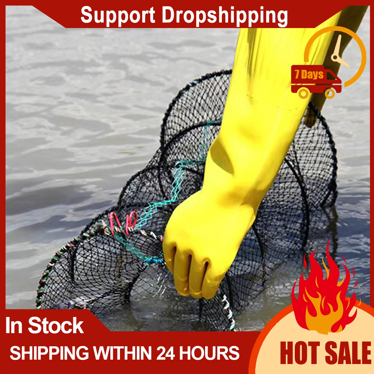 

Fisherman Portable Foldable Crab Cage Fishing Net Fishing Accessories For Catching Crab Lobster Shrimp Drop Shipping