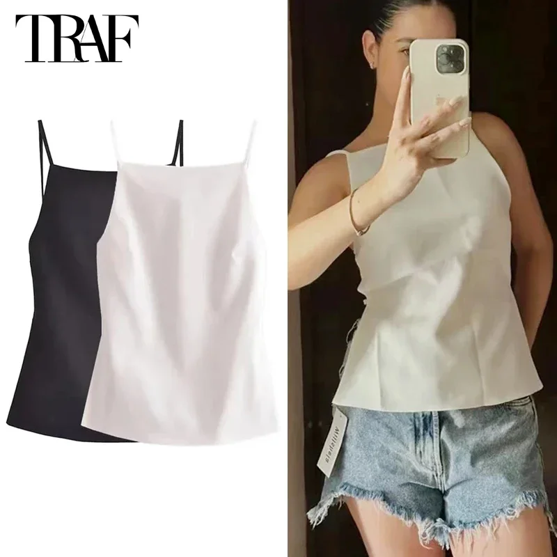 

New White Crop Top Woman Black Backless Tube Tops Woman 2025 Sexy Slip Coquette Tops for Women Summer Beach Camis Top Women