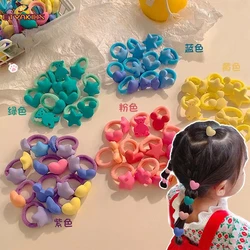 Elastic Hair Bands for Kids, monocromático, pulseira de borracha, tranças, acessórios para cabelo, tranças, bebê, cor sólida, 10 pcs