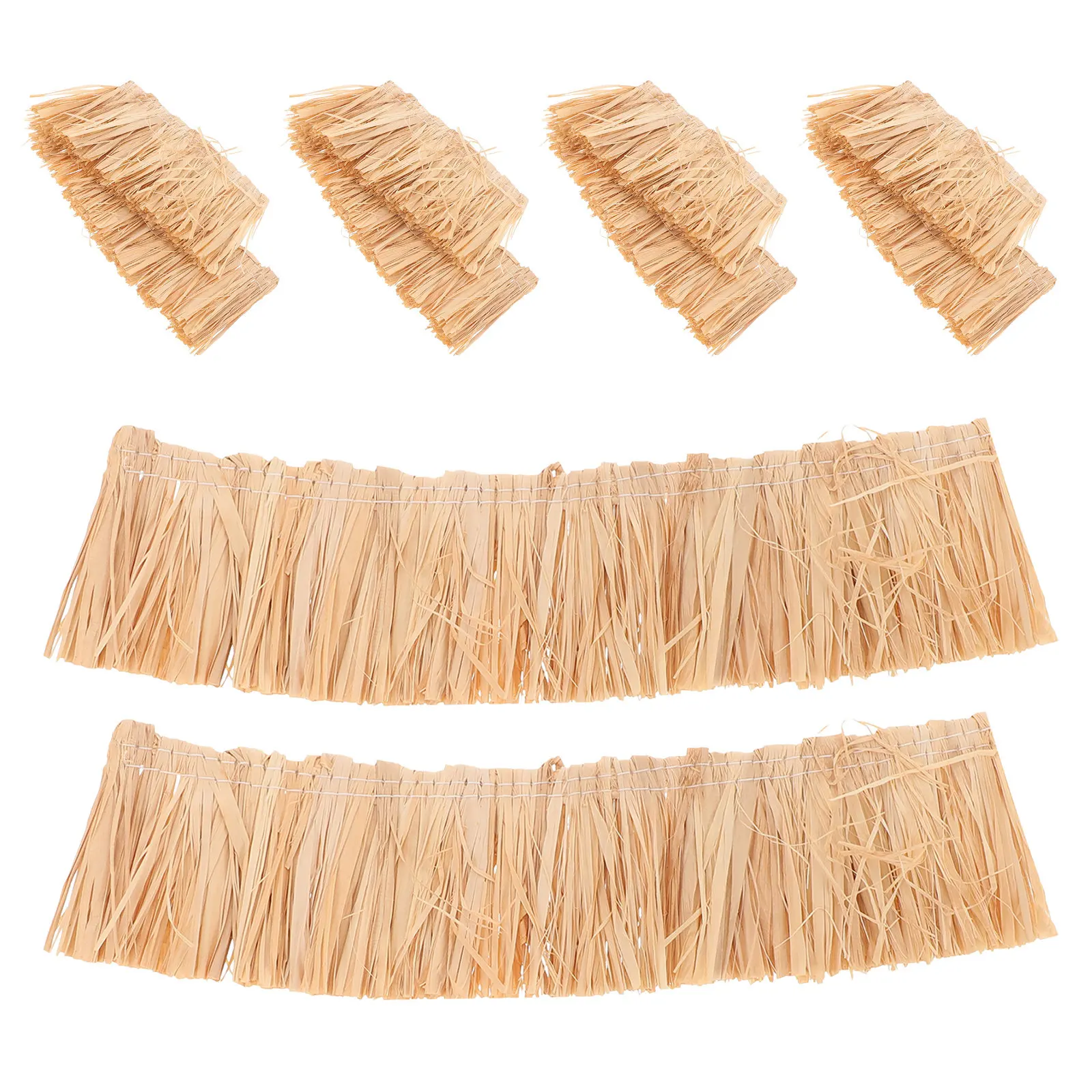 

6Pcs Miniature Thatched Roof Artificial Straw Thatch Rolls Perfect for DIY Dollhouse Roof Decoration Crafts Micro Scenery