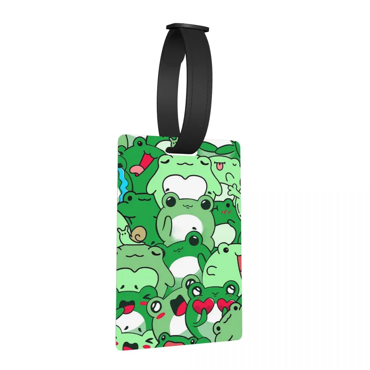 

Crowded Cute Frog Pattern Luggage Tags Suitcase Accessories Travel Portable Baggage Boarding Tag Label Holder ID Name Address
