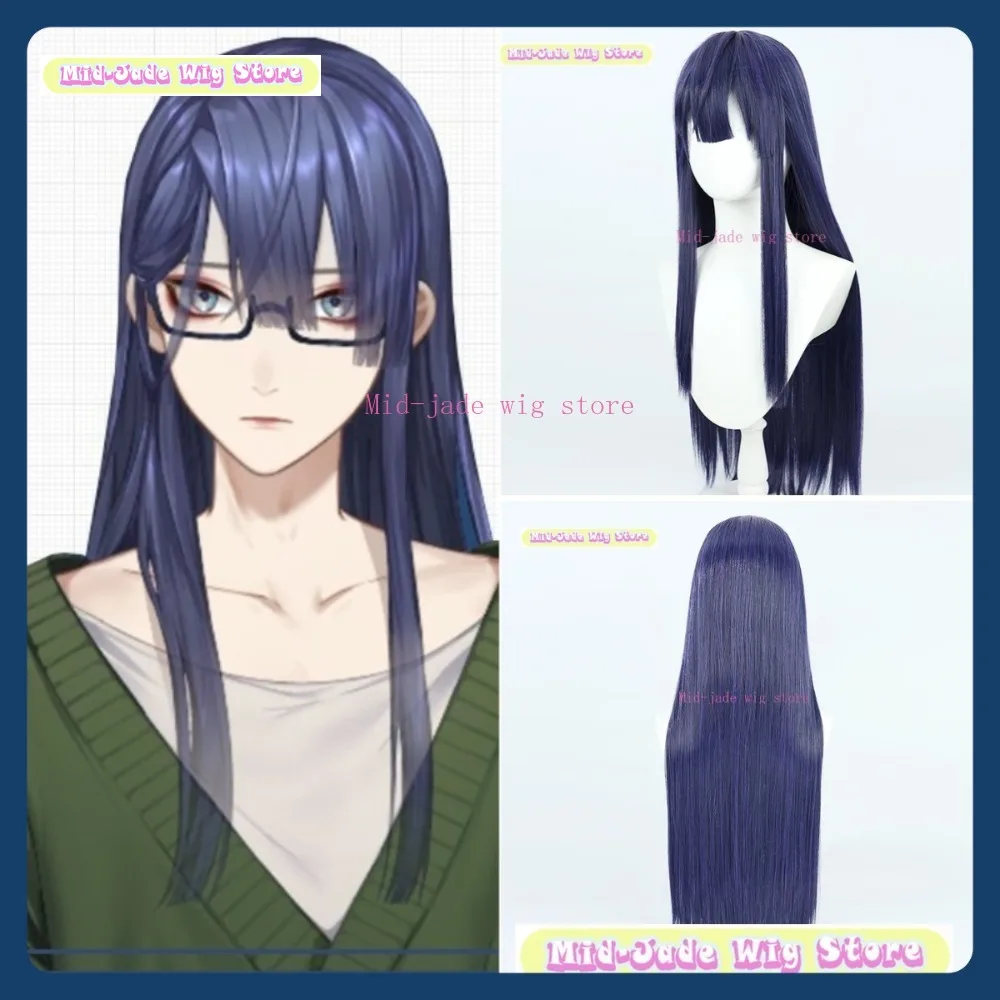 Mid-jade peruca loja nijisanji nagao kei cosplay peruca anime jogo rpg cabelo sintético trajes de festa de halloween adereços