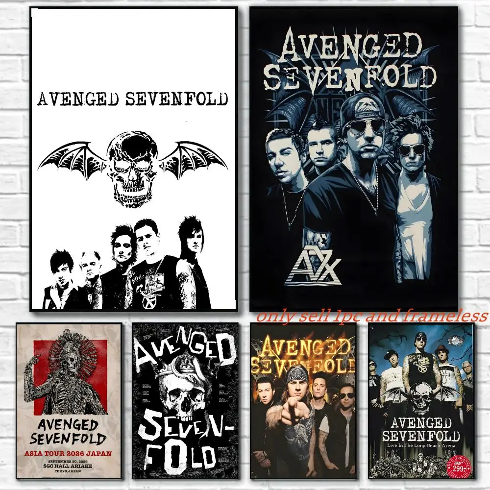 Heavy Metal Music A-Avenged Sevenfold Band Poster Room Wall Art Decor Waterproof Poster For Home Bar Bedroom Decoration Gift