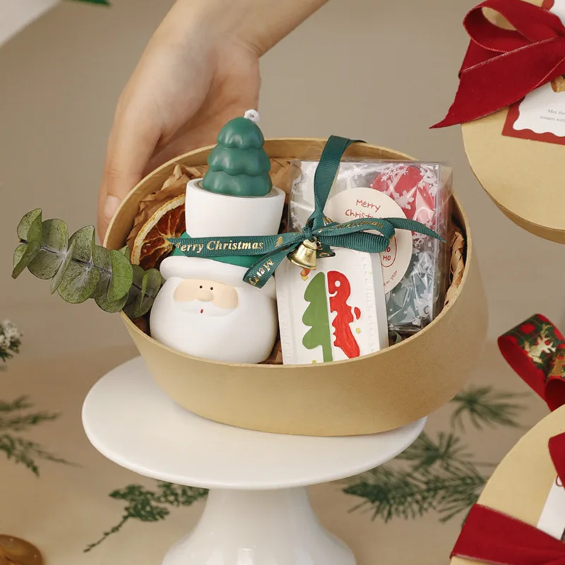 Christmas Tree Aromatherapy Candle Gift Box, Christmas High-grade Aromatherapy Plaster Pendant Handmade Christmas Gift Souvenir