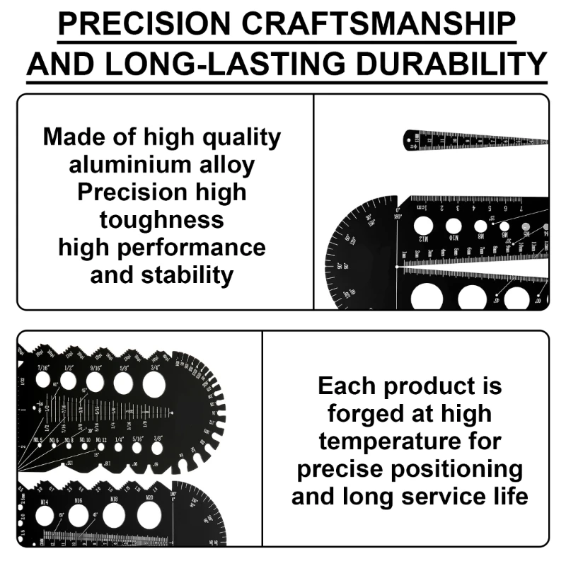 Nut And Drill Bit Thread Checker Screws Measuring Imperials Tool Standard Metric & Imperials Gauges Tester