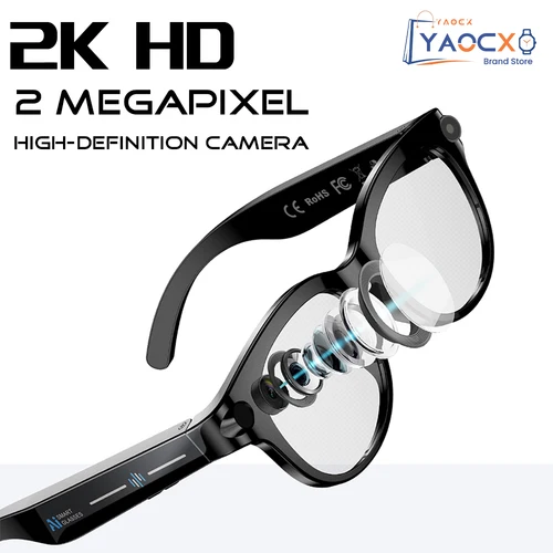 Imagen 2 del producto Gafas Inteligentes con IA 2026 para Hombre y Mujer, Cámara HD de 200W, Video 1080P, Asistente de Voz con IA, Traducción, Reproducción de Música, Linterna LED