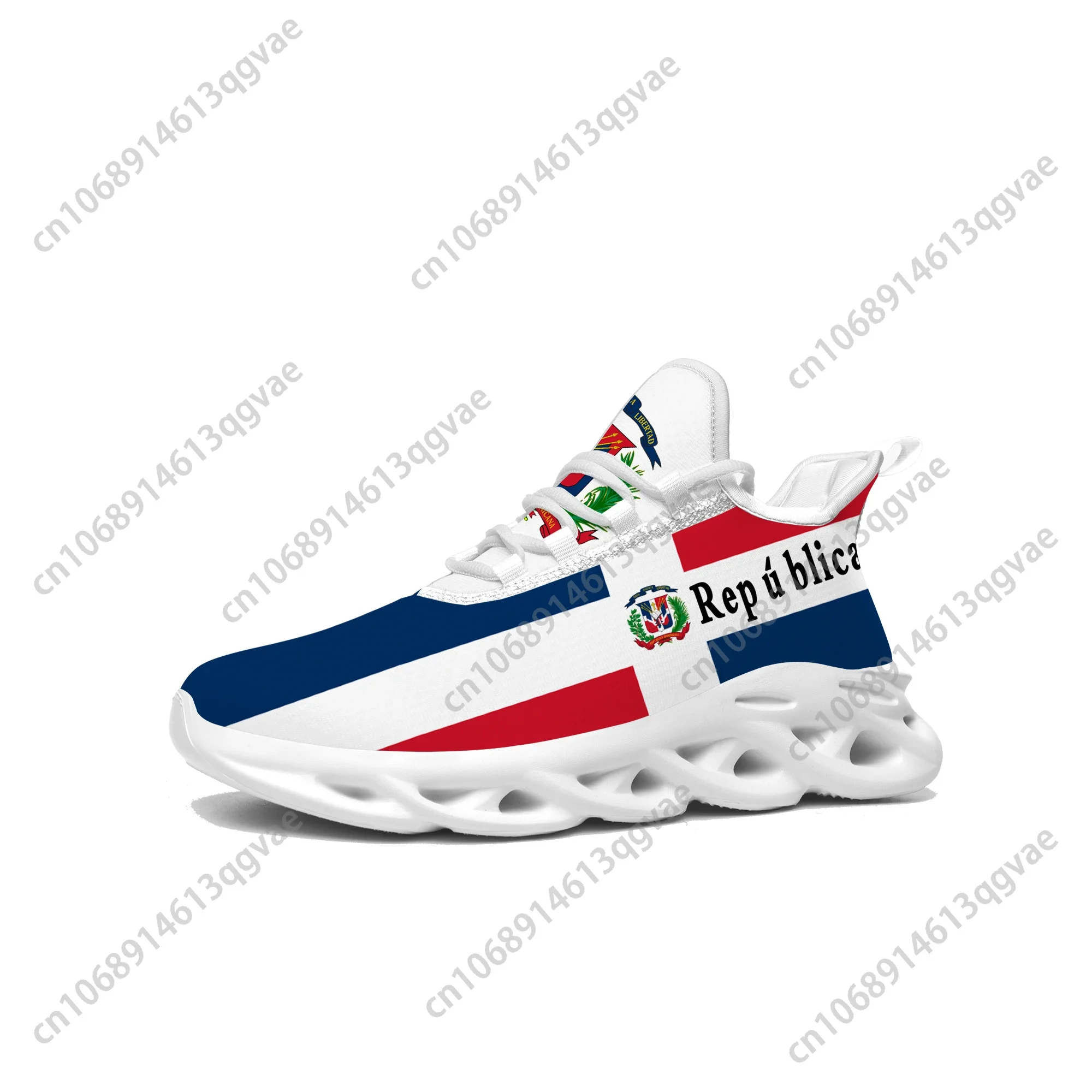 Dominican Republic Flag Flats Sneakers Mens Womens Sports Running High Quality Sneaker Lace Up Mesh Footwear Tailor-made Shoe