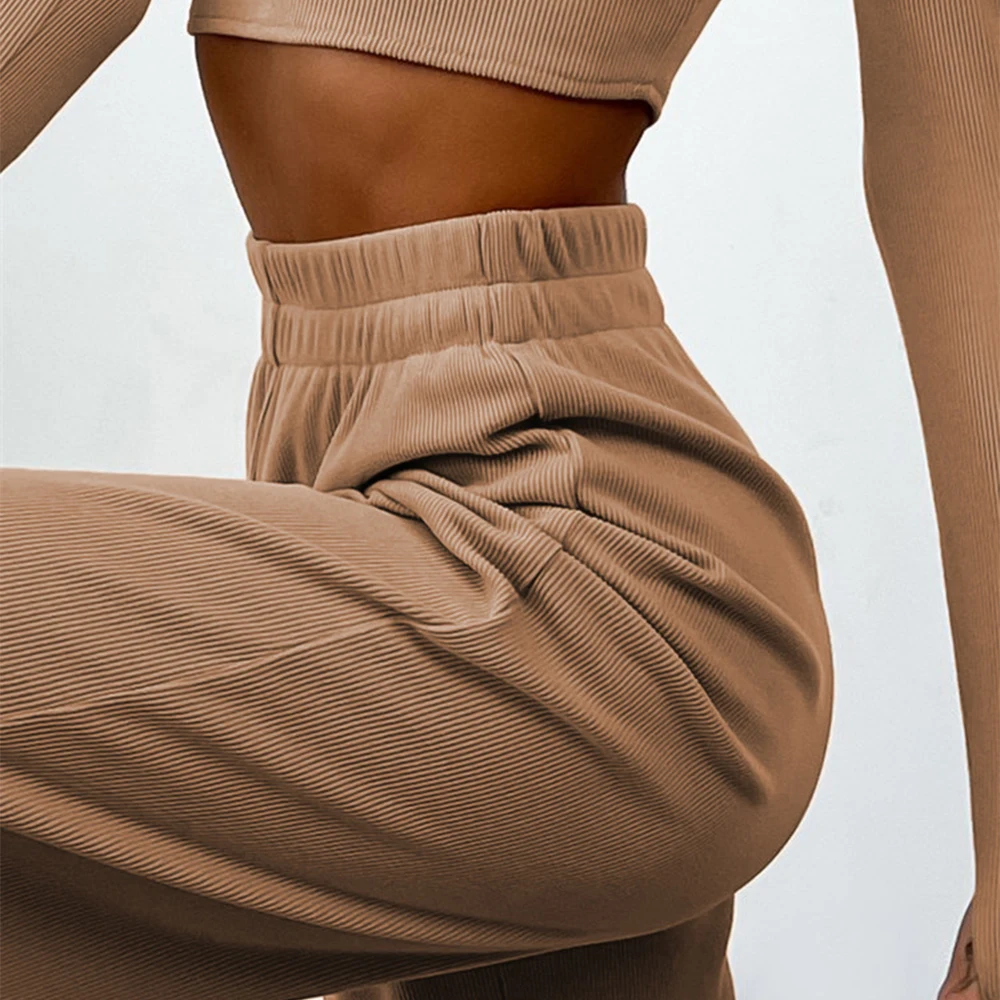 Traje casual de moda de manga larga para mujer Nuevo conjunto de dos piezas de Europa y EE. UU. Conjunto de pantalones pit