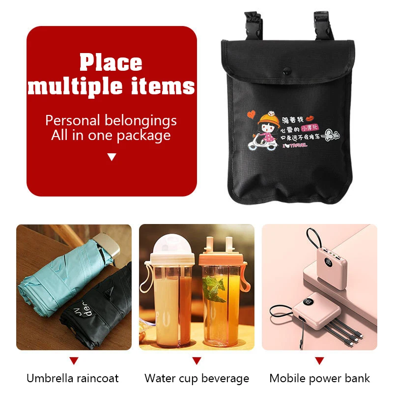 Electric Car Front Storage Bag Bicycle Handlekey Mobile Phone Storage Rainproof Hanging Bag Double Thick Hanging Bag