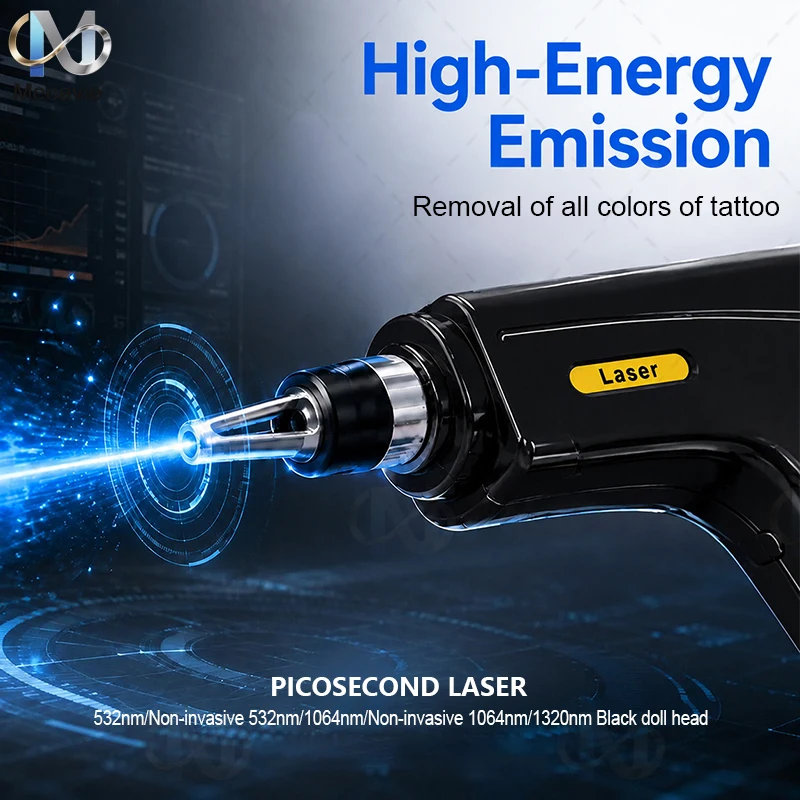 Mecavie 2IN1 Diode Pico Laser Ice Cooling Hair Removal & Tattoo Pigment Removal Salon Equipment