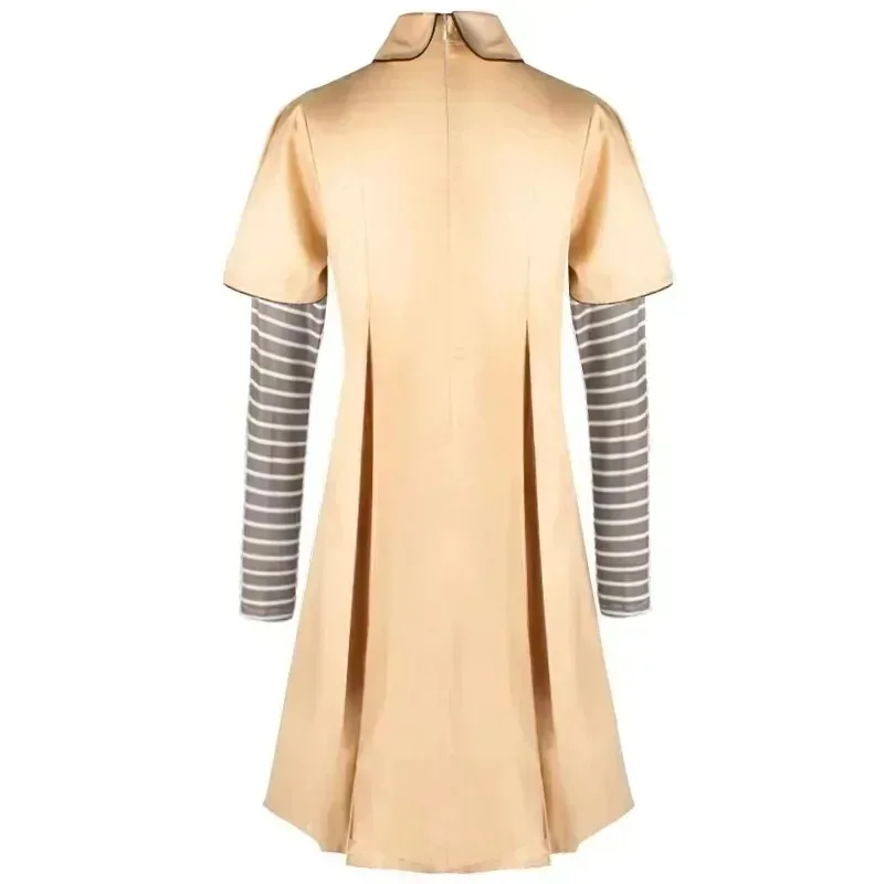 M3GAN تأثيري حلي شعر مستعار ميغان دمية فستان للأطفال الفتيات فساتين طويلة الأكمام هالوين كرنفال الزي الأطفال النساء