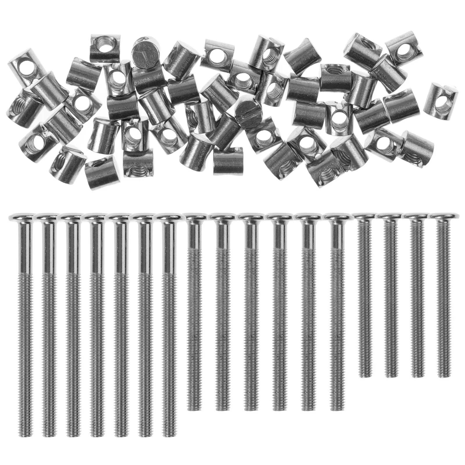 

1Set Nickel Plated Flat Head Furniture Screws Assortment Durable Wear Resistant Internal Hexagon Easy Carry Storage Crib