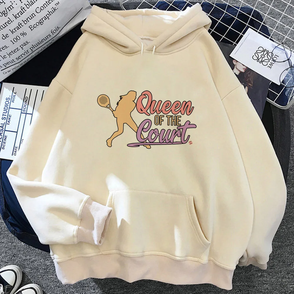 Padel hoodies women vintage anime Korean style graphic Hood Pullover women Kawaii tracksuit