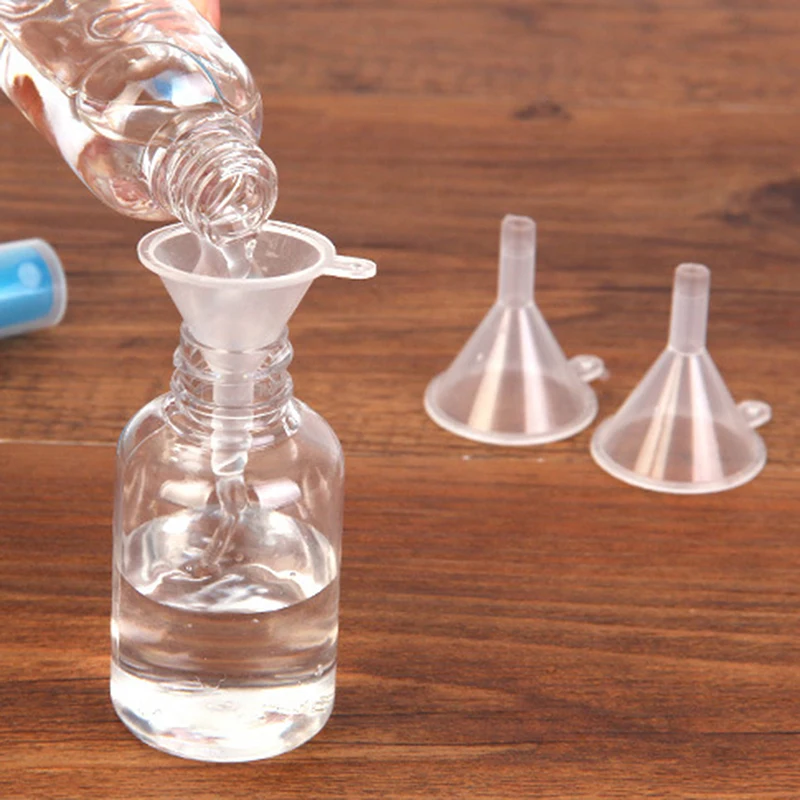 10pcs/lot Plastic Small Funnels For Perfume Mini Liquid Essential Oil Filling Empty Bottle Packing Tool