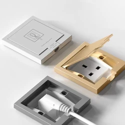 UK Plug 13A Recessed socket panel with hidden waterproof plug and built-in Type 86 refrigerator invisible wall 220V socket